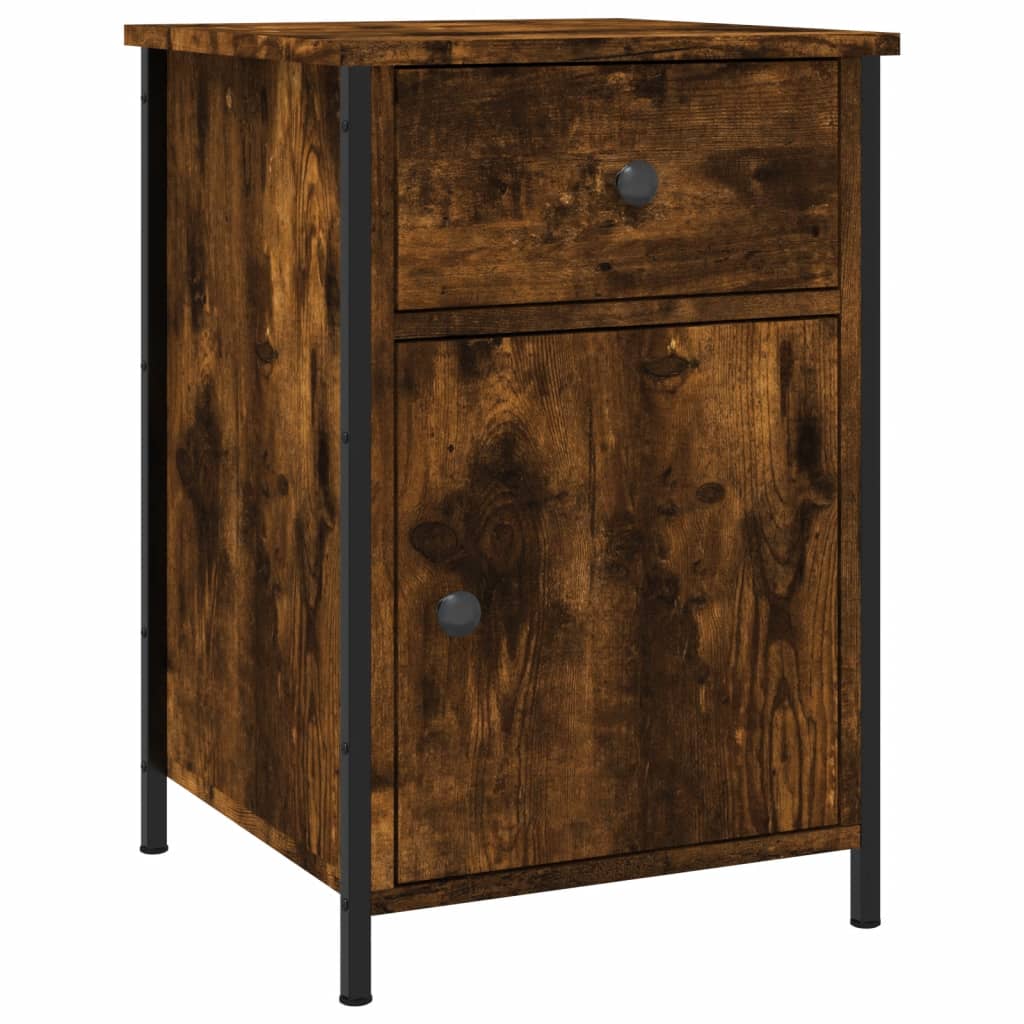 Nattbord 2 stk røkt eik 40x42x60 cm konstruert tre