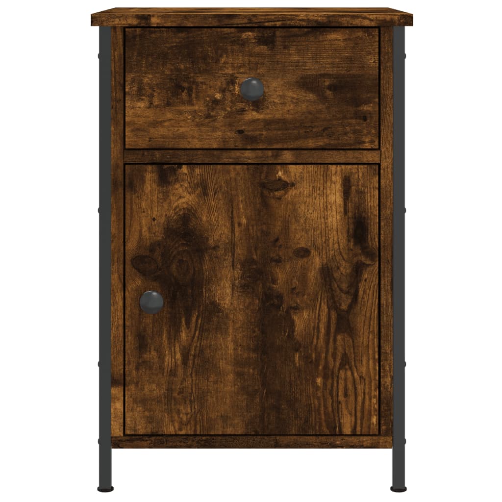 Nattbord 2 stk røkt eik 40x42x60 cm konstruert tre