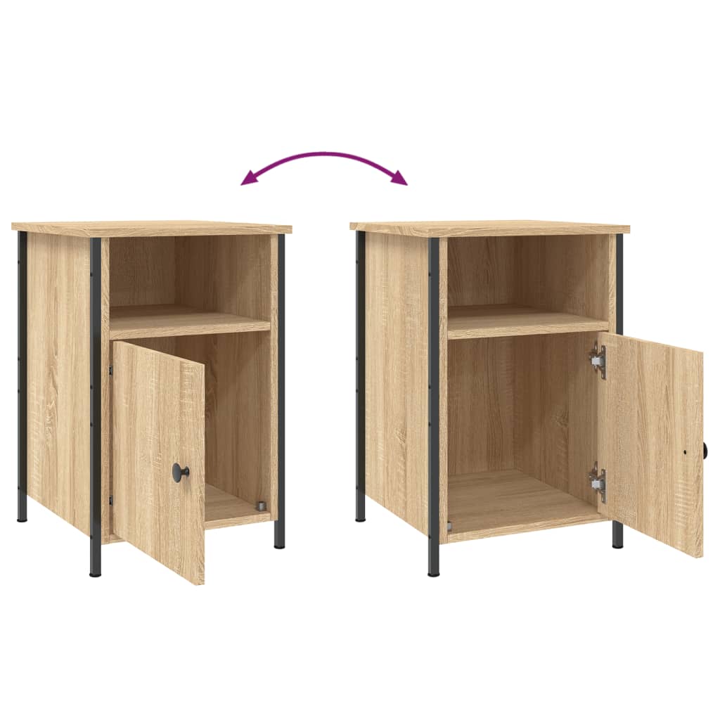 Nattbord 2 stk sonoma eik 40x42x60 cm konstruert tre