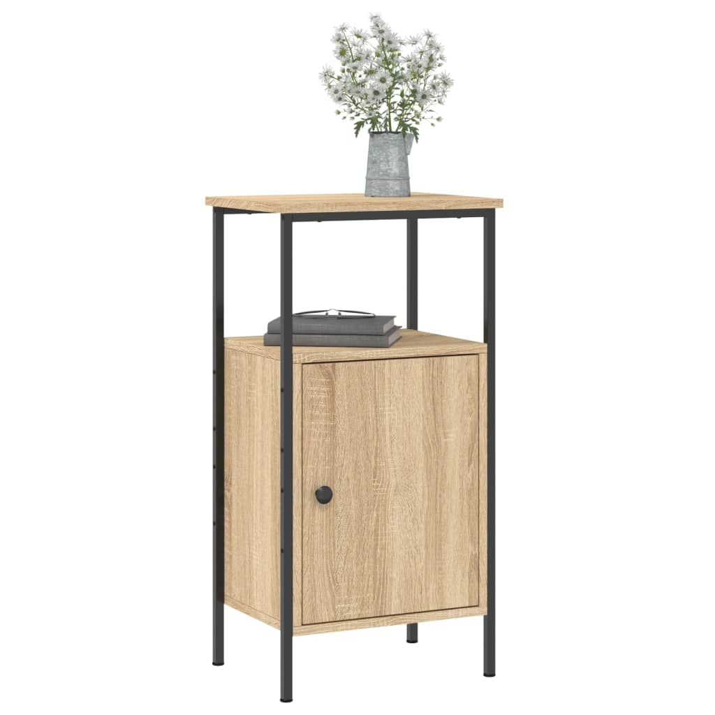 Nattbord 2 stk sonoma eik 41x31x80 cm konstruert tre