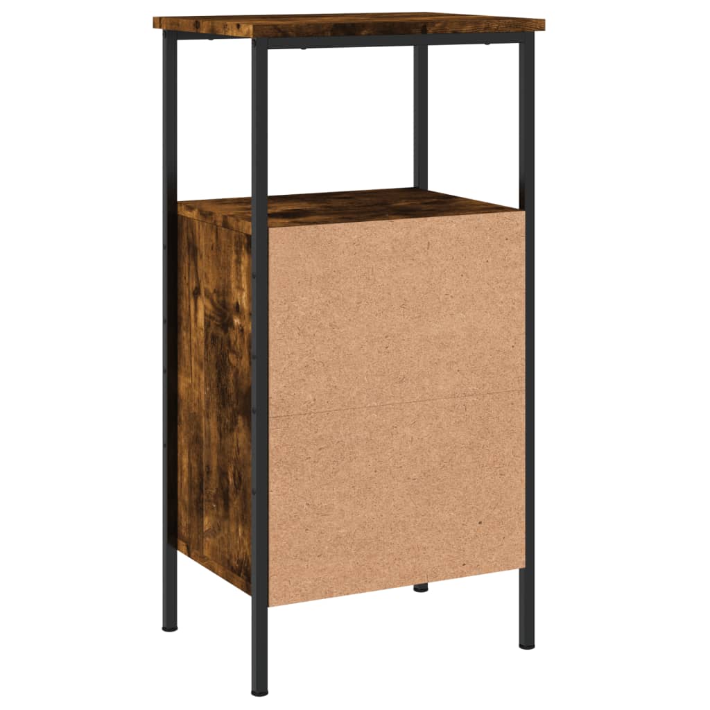 Nattbord røkt eik 41x31x80 cm konstruert tre