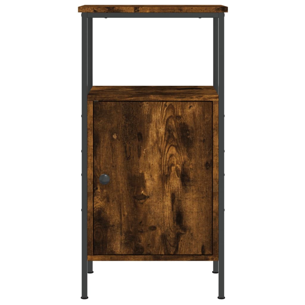Nattbord 2 stk røkt eik 41x31x80 cm konstruert tre