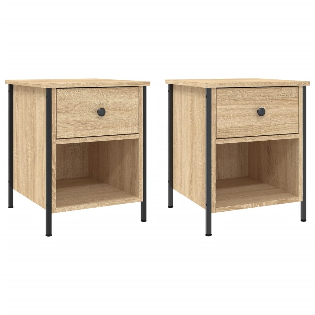 Nattbord 2 stk sonoma eik 40x42x50 cm konstruert tre vidaXL