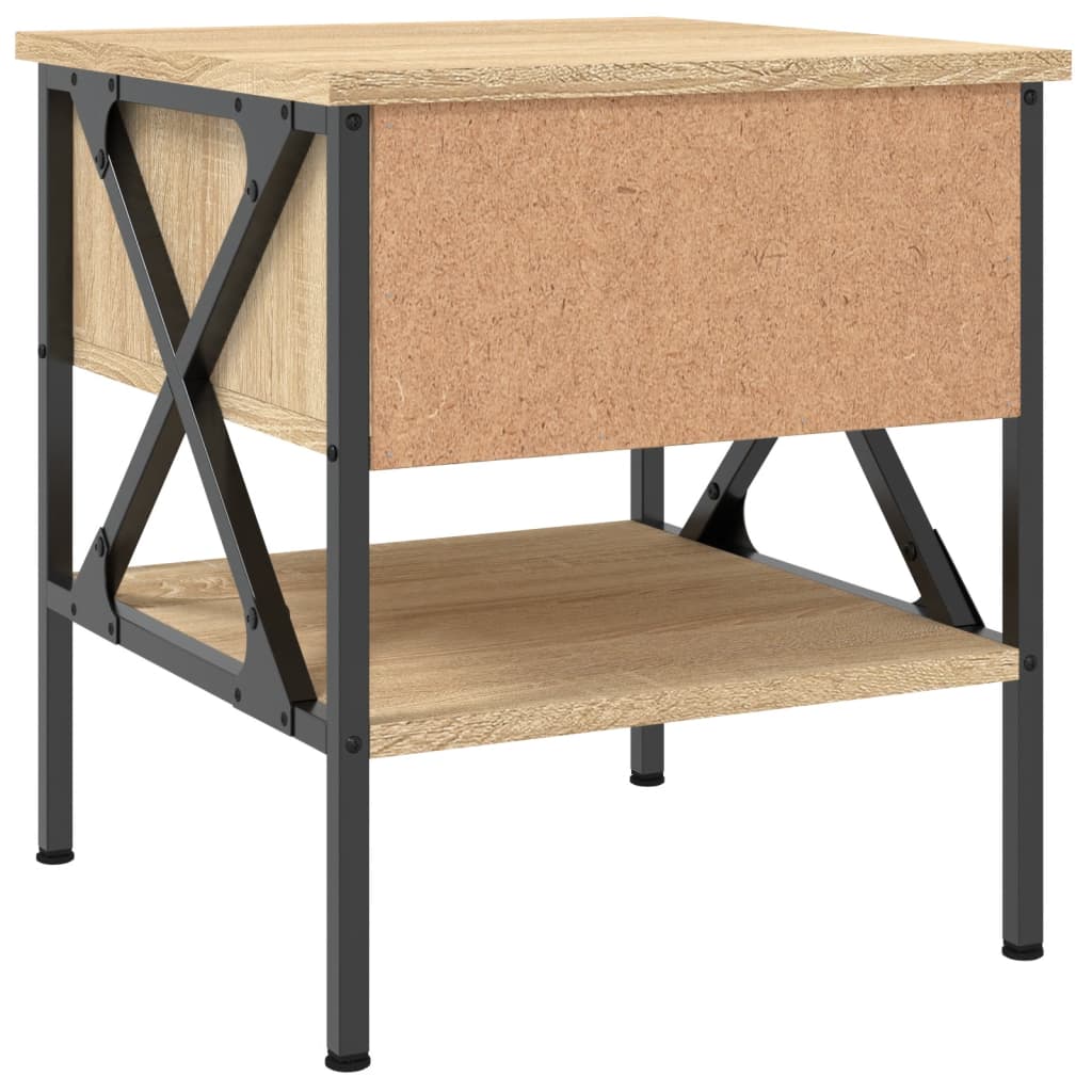 Nattbord 2 stk sonoma eik 40x42x45 cm konstruert tre