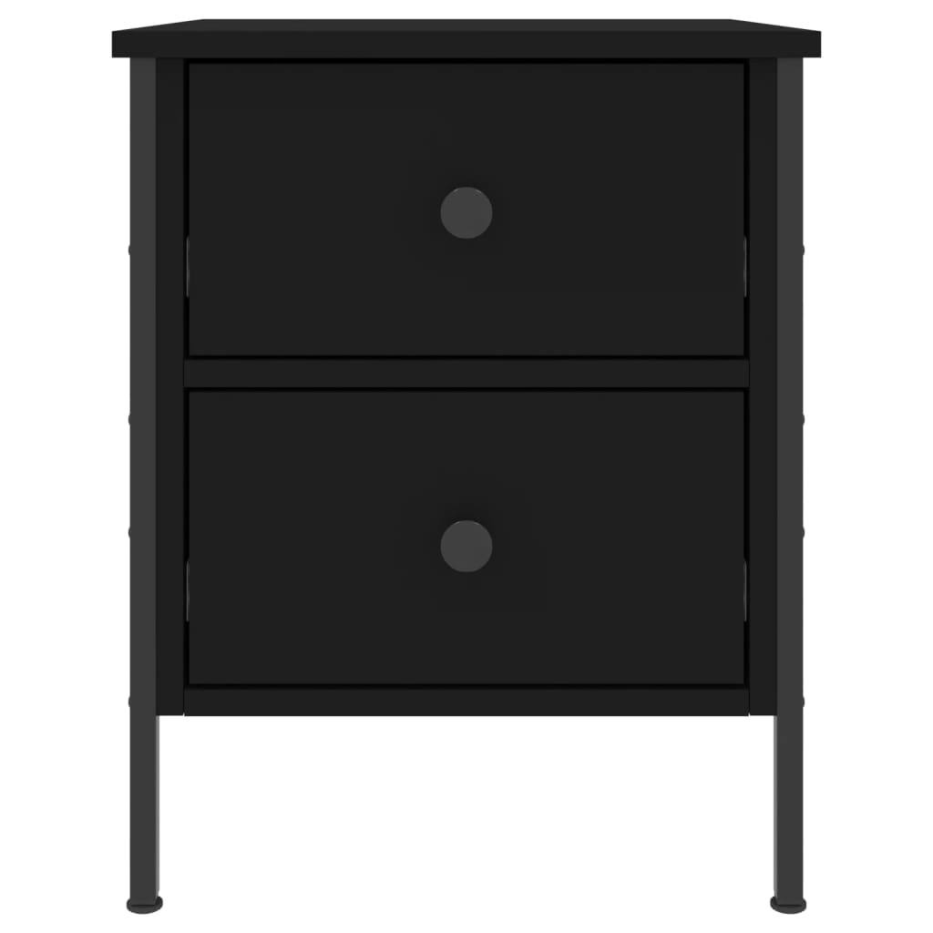 Nattbord svart 40x42x50 cm konstruert tre