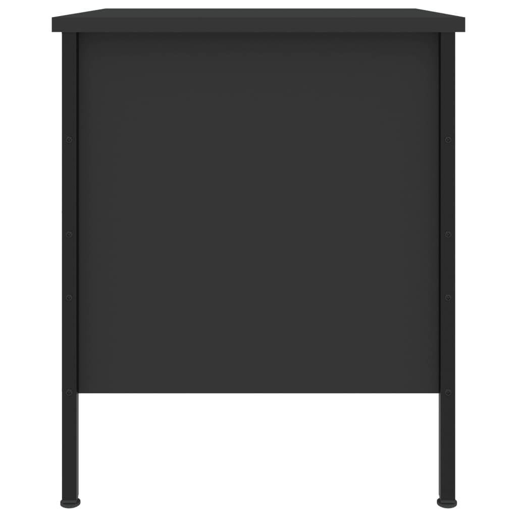 Nattbord 2 stk svart 40x42x50 cm konstruert tre
