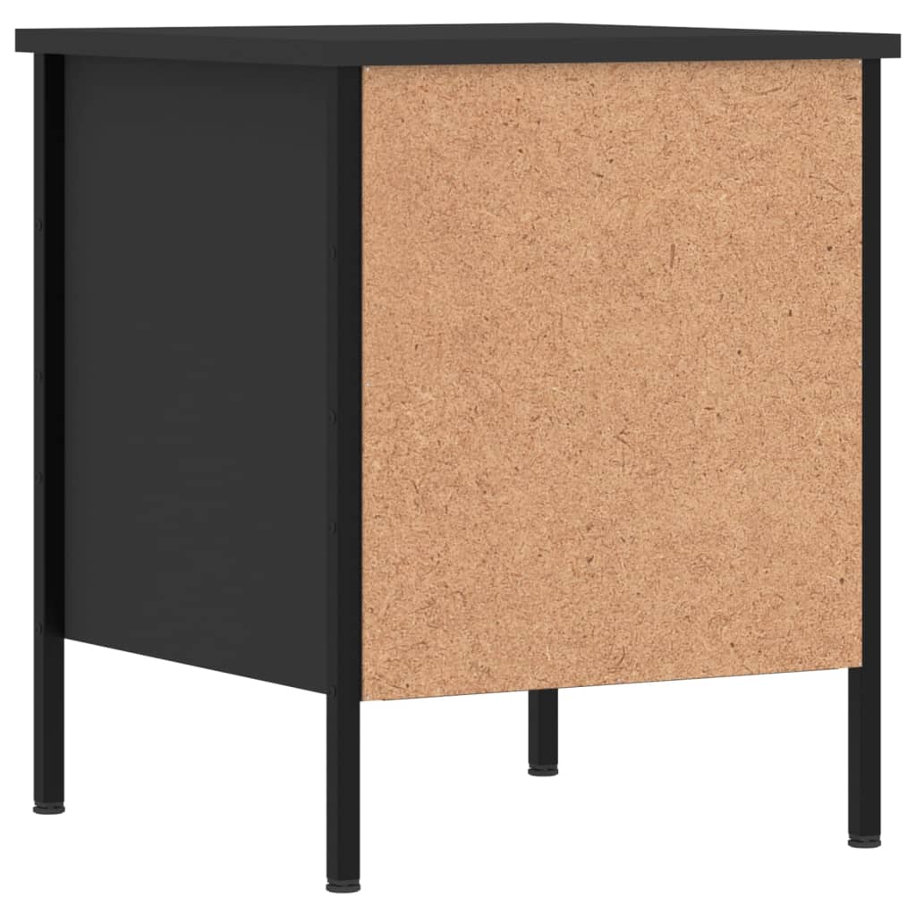 Nattbord 2 stk svart 40x42x50 cm konstruert tre