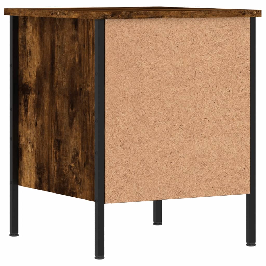 Nattbord 2 stk røkt eik 40x42x50 cm konstruert tre