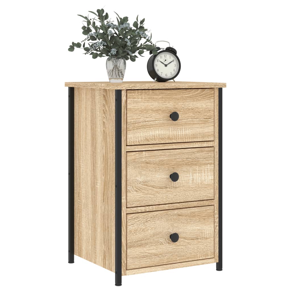 Nattbord 2 stk sonoma eik 40x36x60 cm konstruert tre