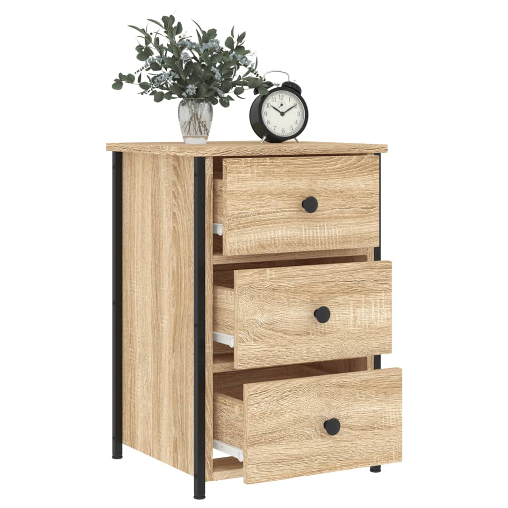 Nattbord 2 stk sonoma eik 40x36x60 cm konstruert tre