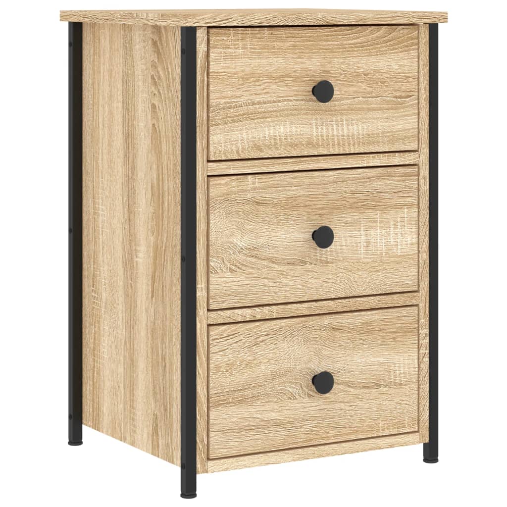 Nattbord 2 stk sonoma eik 40x36x60 cm konstruert tre