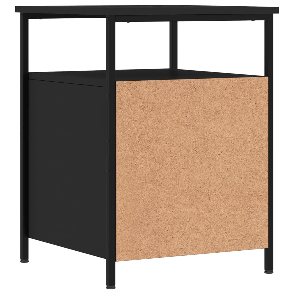 Nattbord 2 stk svart 44x45x60 cm konstruert tre