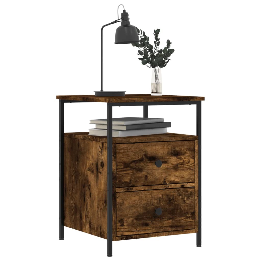 Nattbord røkt eik 44x45x60 cm konstruert tre