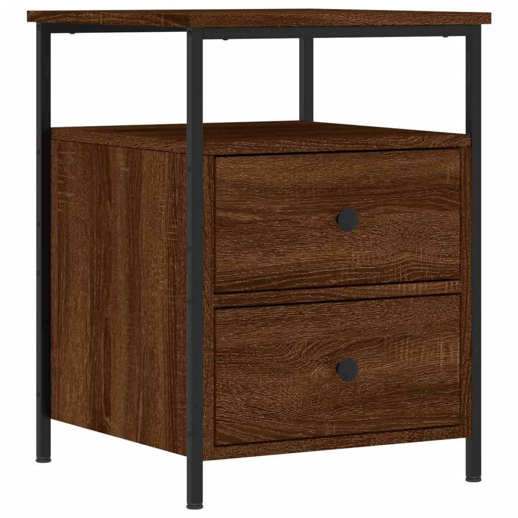 Nattbord brun eik 44x45x60 cm konstruert tre