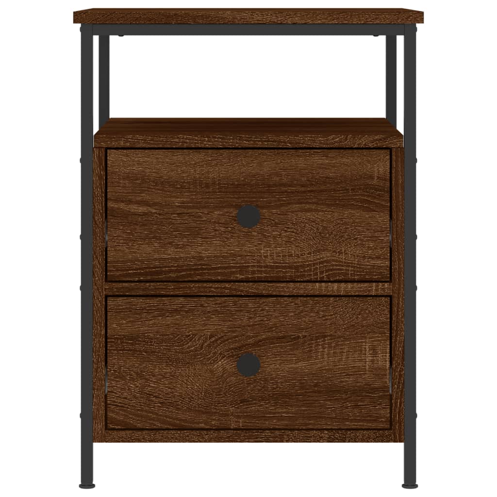 Nattbord brun eik 44x45x60 cm konstruert tre