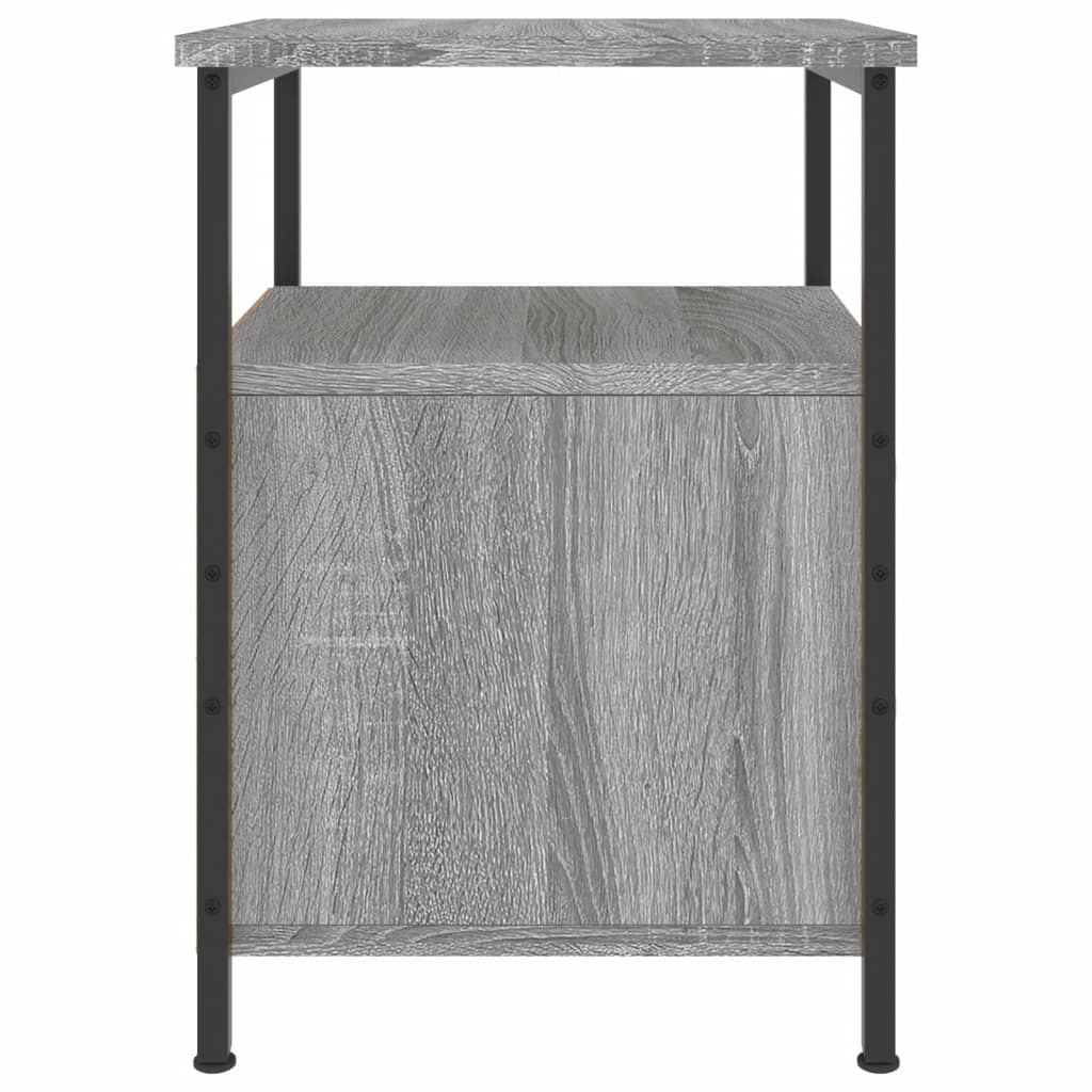 Nattbord 2 stk grå sonoma 34x35,5x50 cm konstruert tre