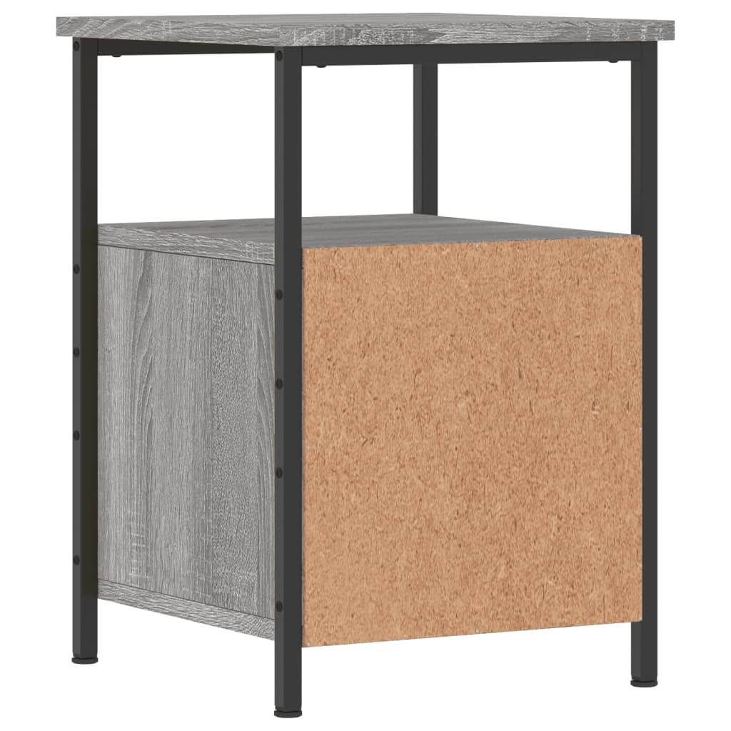 Nattbord 2 stk grå sonoma 34x35,5x50 cm konstruert tre