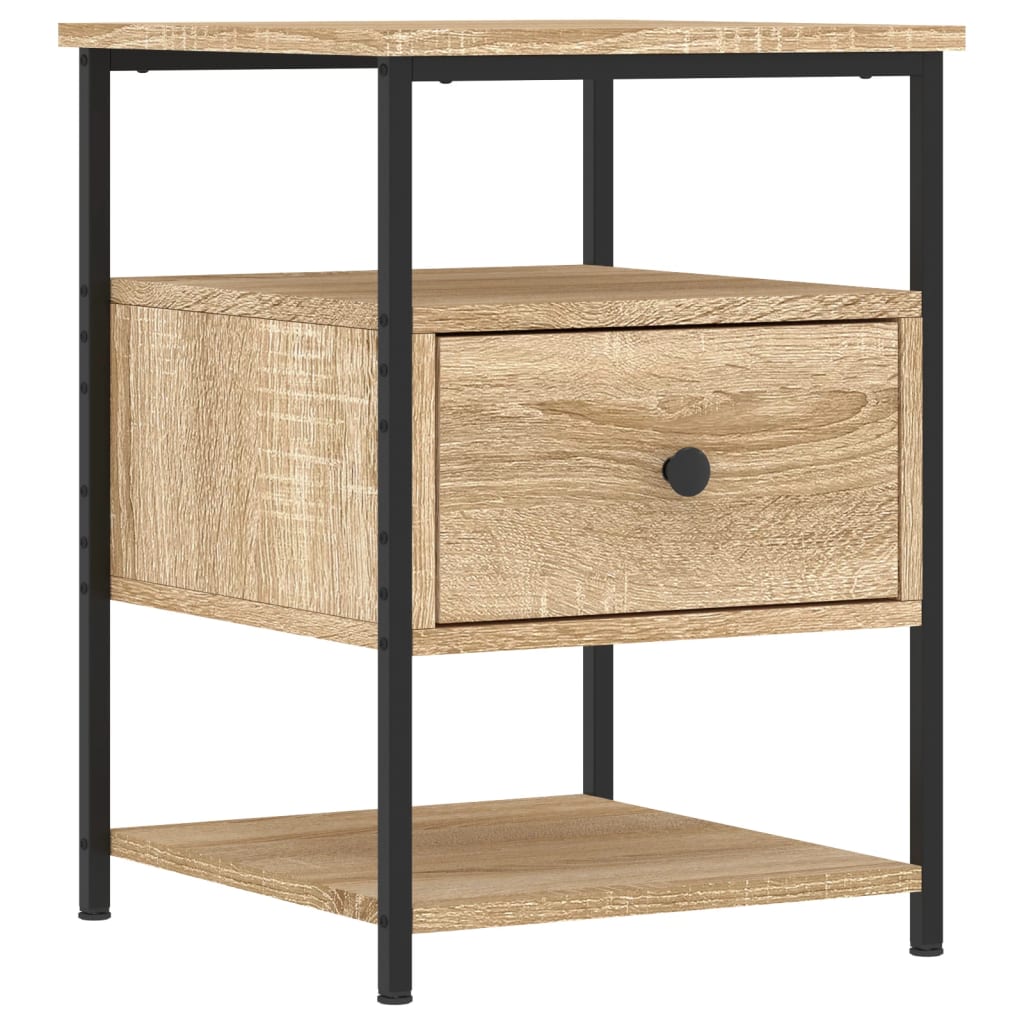Nattbord 2 stk sonoma eik 40x42x56 cm konstruert tre