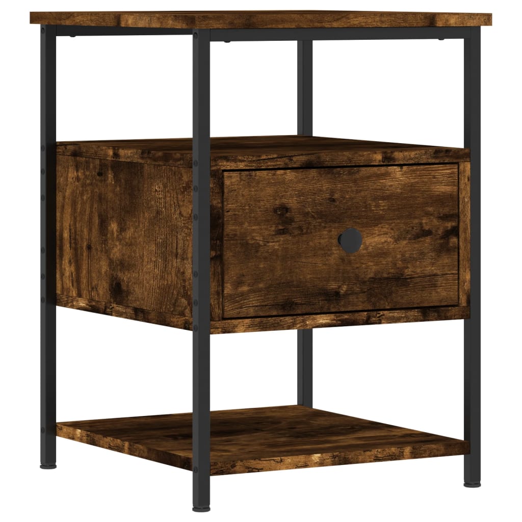 Nattbord røkt eik 40x42x56 cm konstruert tre