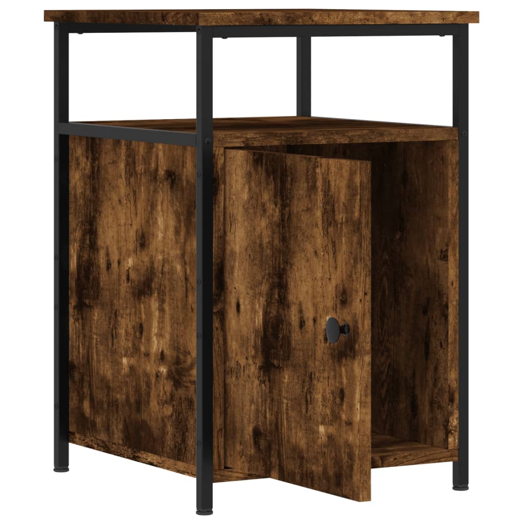 Nattbord røkt eik 40x42x60 cm konstruert tre