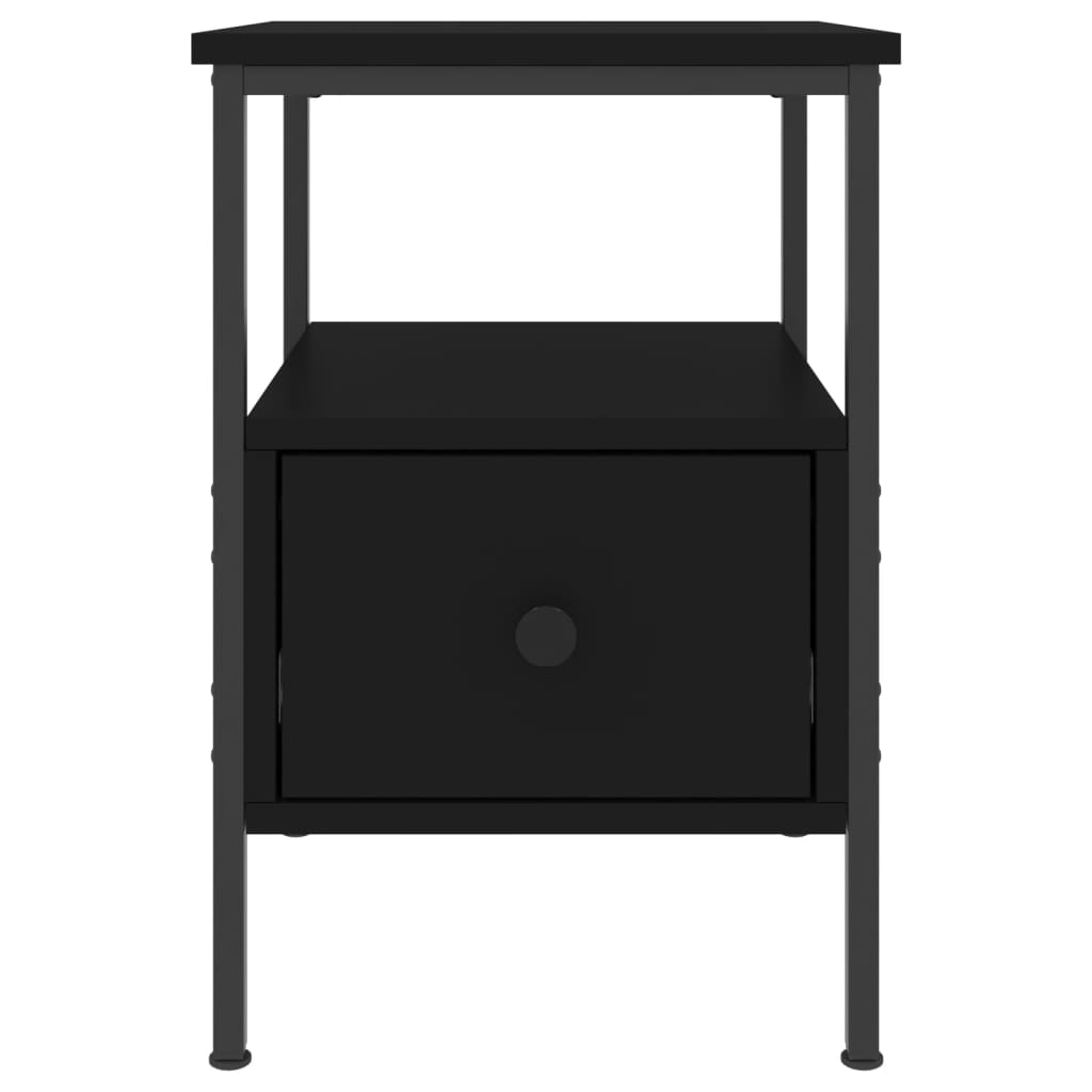 Nattbord svart 34x36x50 cm konstruert tre