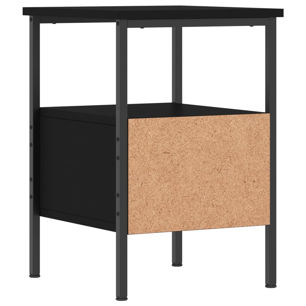 Nattbord svart 34x36x50 cm konstruert tre