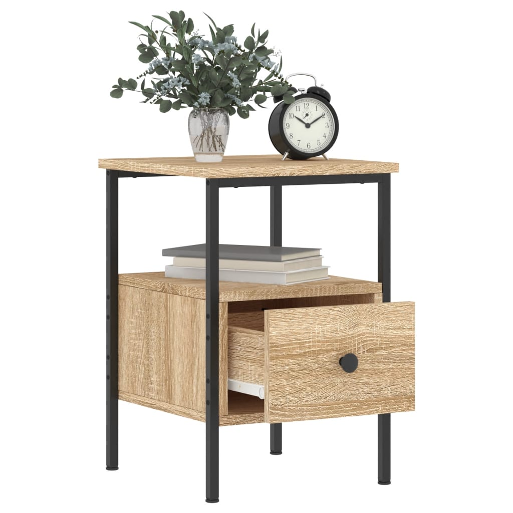 Nattbord sonoma eik 34x36x50 cm konstruert tre