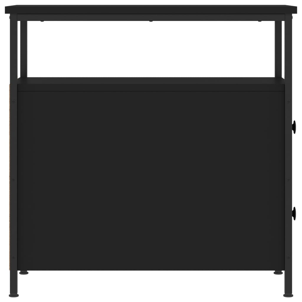Nattbord svart 30x60x60 cm konstruert tre