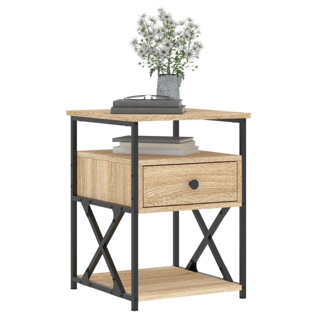Nattbord sonoma eik 40x42x55 cm konstruert tre