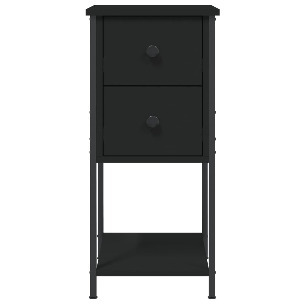 Nattbord svart 32x42x70 cm konstruert tre
