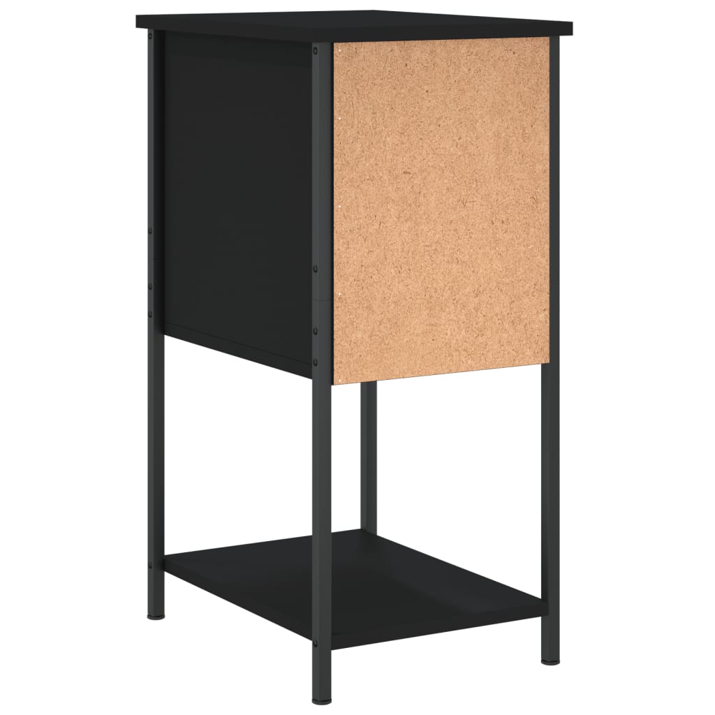 Nattbord svart 32x42x70 cm konstruert tre