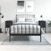 Nattbord 2 stk svart 32x42x70 cm konstruert tre