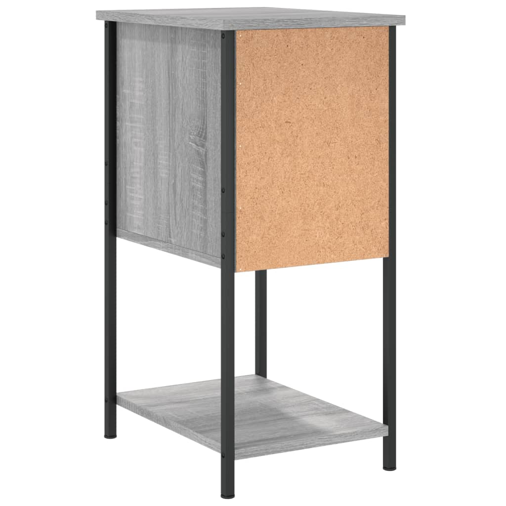Nattbord 2 stk grå sonoma 32x42x70 cm konstruert tre