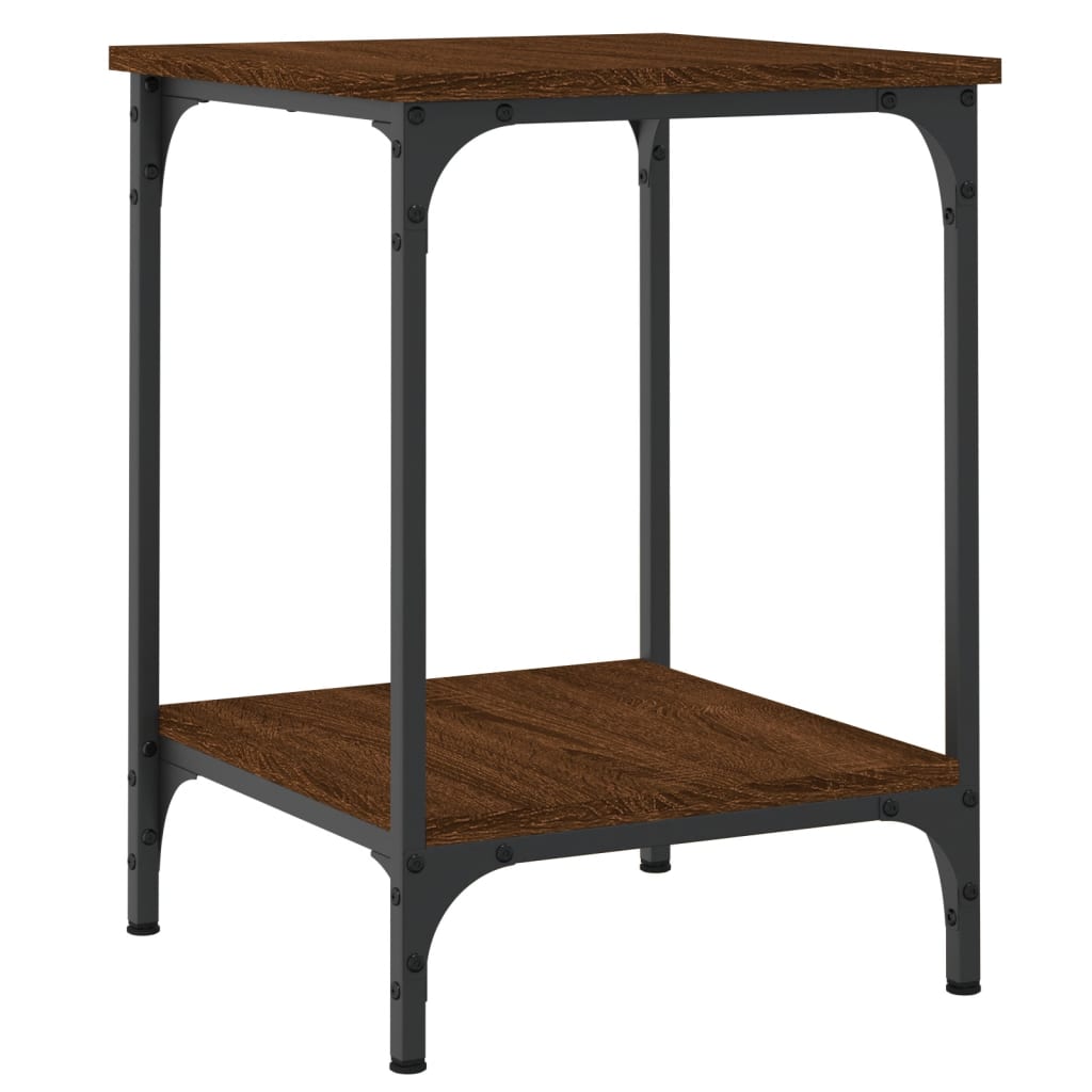 Salongbord brun eik 40x40x55 cm konstruert tre