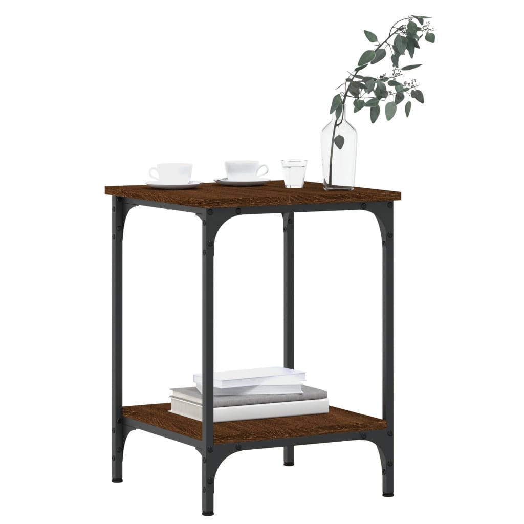 Salongbord brun eik 40x40x55 cm konstruert tre
