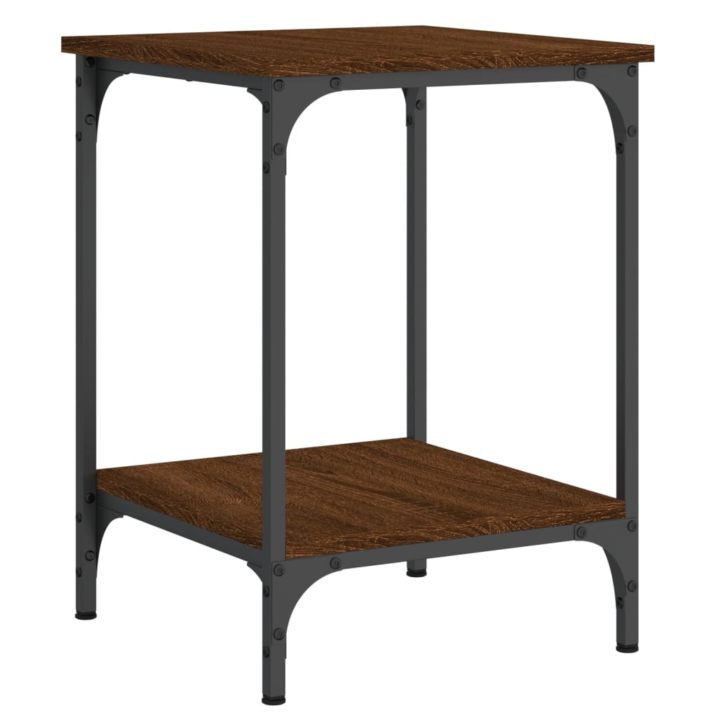 Salongbord brun eik 40x40x55 cm konstruert tre