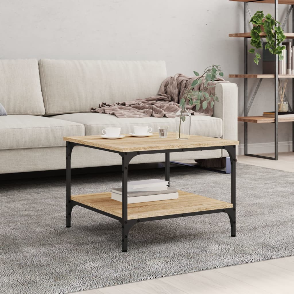 Salongbord sonoma eik 55x55x40 cm konstruert tre