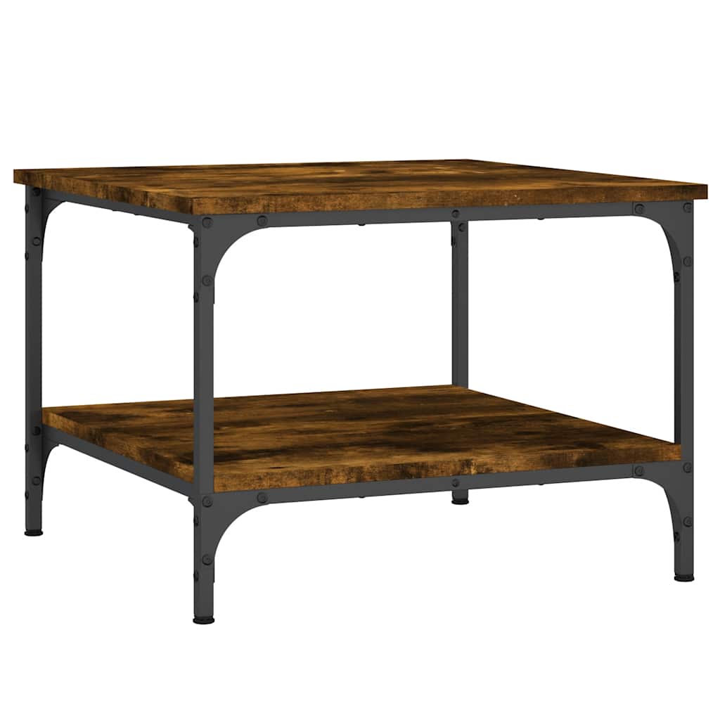 Salongbord røkt eik 55x55x40 cm konstruert tre
