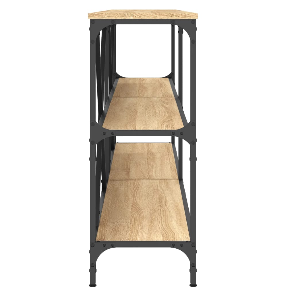Salongbord sonoma eik 200x30x75 cm konstruert tre og jern