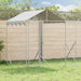 Utendørs hundekennel sølv 10x2x2,5 m galvanisert stål