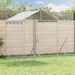 Utendørs hundekennel sølv 14x2x2,5 m galvanisert stål