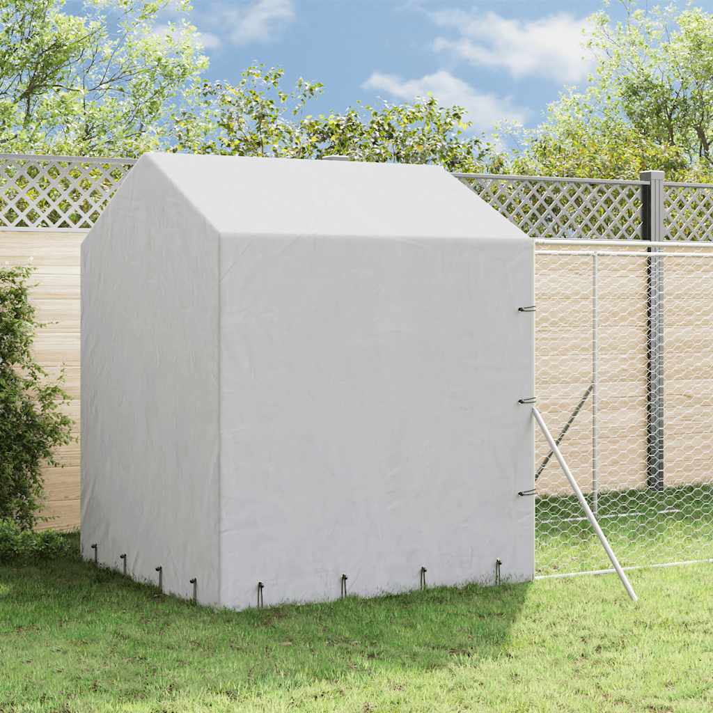 Utendørs hundekennel sølv 2x6x2,5 m galvanisert stål