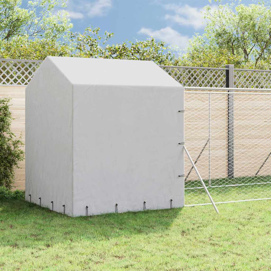 Utendørs hundekennel sølv 2x10x2,5 m galvanisert stål
