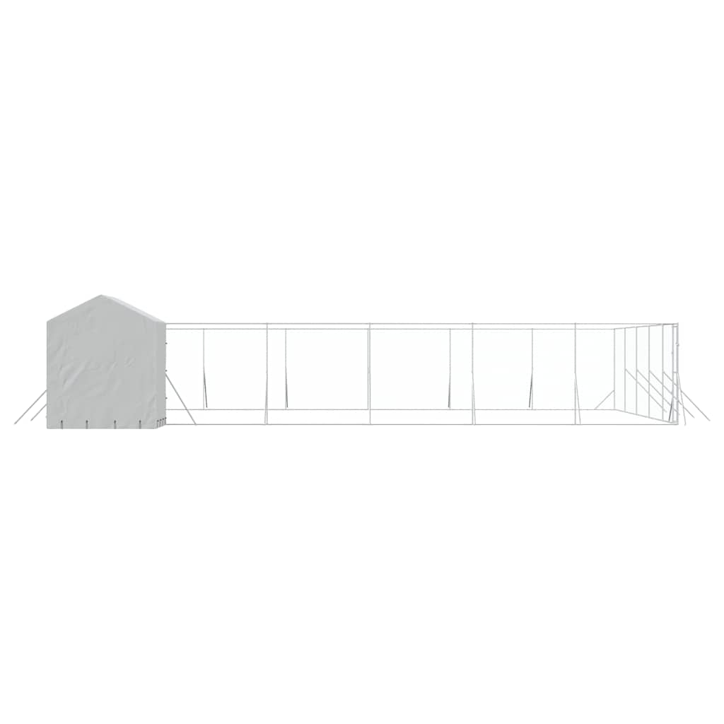 Utendørs hundekennel sølv 12x12x2,5 m galvanisert stål
