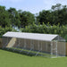 Utendørs hundekennel sølv 2x14x2,5 m galvanisert stål vidaXL