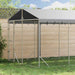 Utendørs hundekennel sølv 3x4,5x2,5 m galvanisert stål