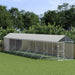 Utendørs hundekennel sølv 2x14x2,5 m galvanisert stål vidaXL