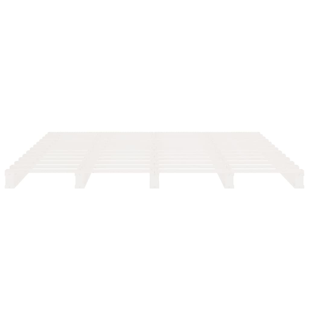 Sengeramme uten madrass hvit 140x190 cm heltre furu
