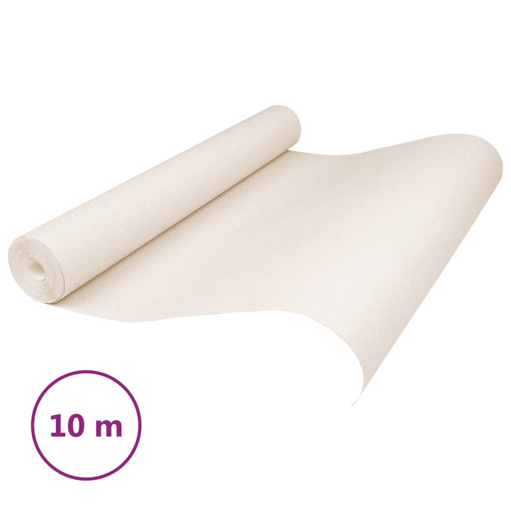 Veggtapet 3D ensfarget beige 10x0,53 m ikke-vevd