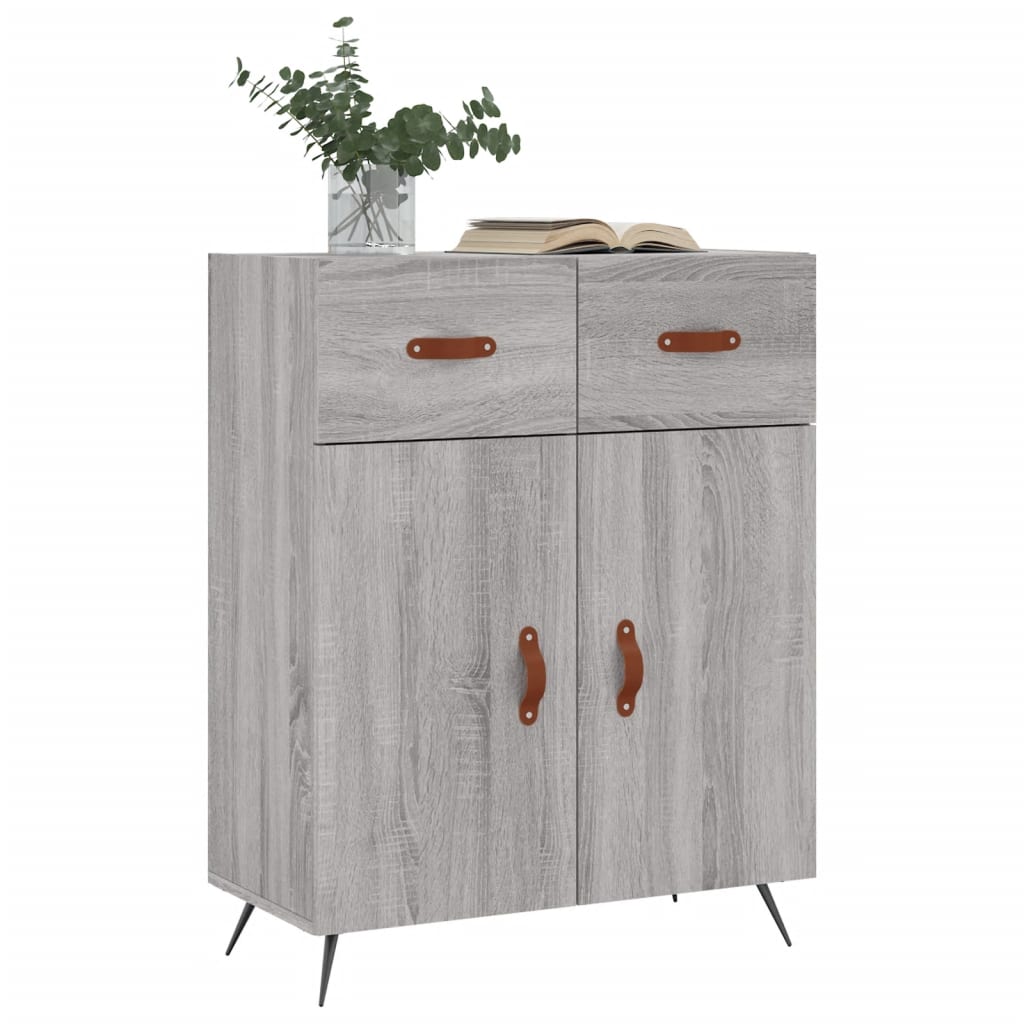 Skjenk grå sonoma 69,5x34x90 cm konstruert tre